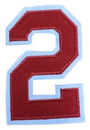 3"  Red on White - 2 Color TT - Unapplied