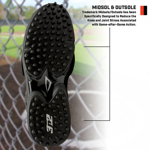 3n2 Reaction Pro Plate Umpire Shoe Lo Cut Patent Leather - D Width - Image 8