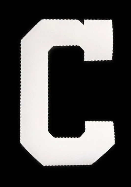 8" Position Letter Applied to Black Placard - Sold Unapplied to Shirt or Jacket - Image 3