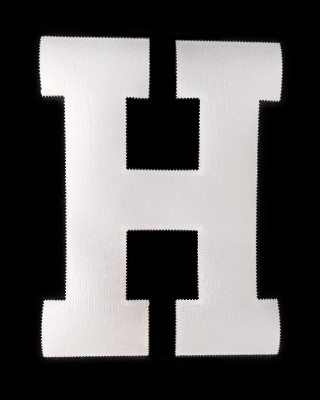 8" Position Letter Applied to Black Placard - Sold Unapplied to Shirt or Jacket - Image 5