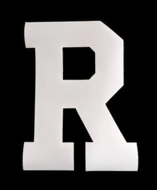 8" Position Letter Applied to Black Placard - Sold Unapplied to Shirt or Jacket - Image 7