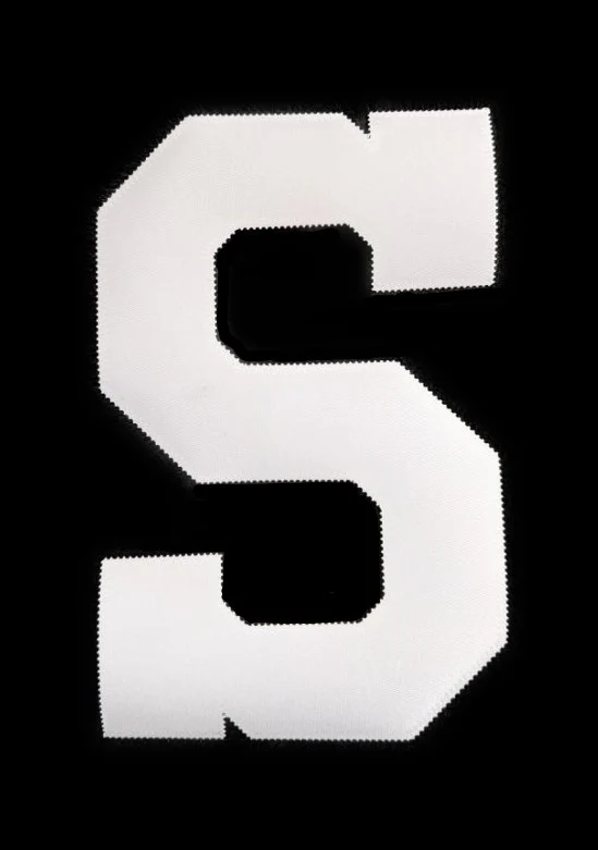 8" Position Letter Applied to Black Placard - Sold Unapplied to Shirt or Jacket - Image 8