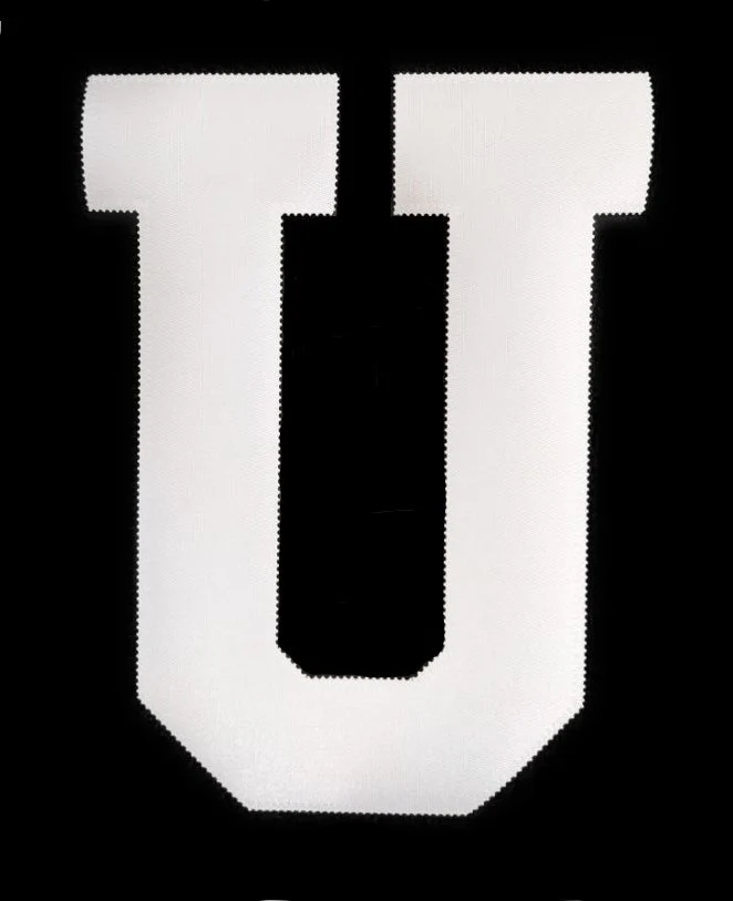 8" Position Letter Applied to Black Placard - Sold Unapplied to Shirt or Jacket - Image 9
