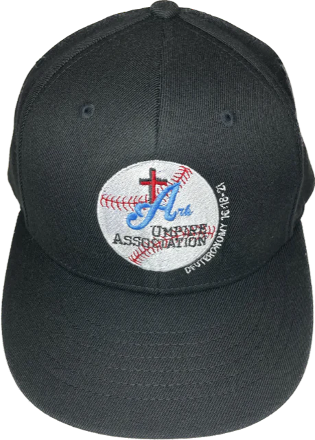 Ark Umpire Association Fitted 4-Stitch Umpire Hat - Black