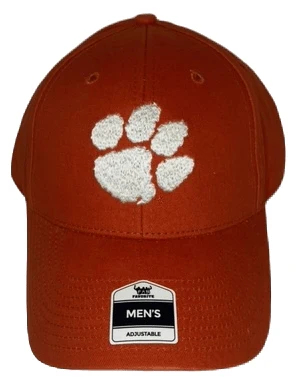 Clemson University Team Solid Color Logoed Hat w/ Velcro Closure
