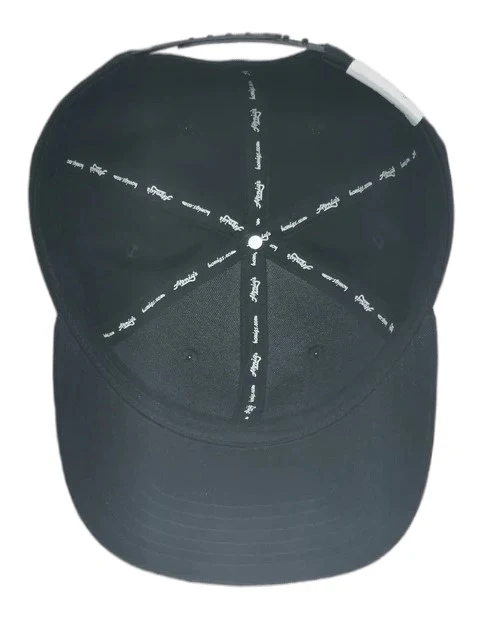 Honig's Authentic Custom Black Cotton Twill Hat With Logoed Leather Patch - Image 4