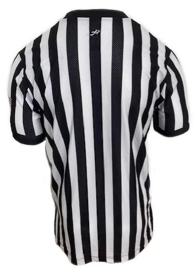 Honig's Pro-Stretch V-Neck Basketball Officials Shirt Sublimated American Flag on Left Sleeve - Image 3