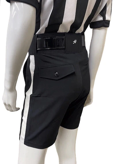 NEW - Honig's Lightweight Poly/Spandex Football Short Black w/White Stripe - Image 3
