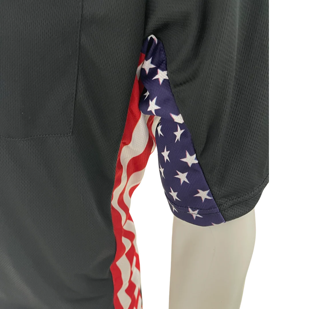 Officials Depot Exclusive:  Major League Replica Umpire Shirt - USA FLAG - Image 3