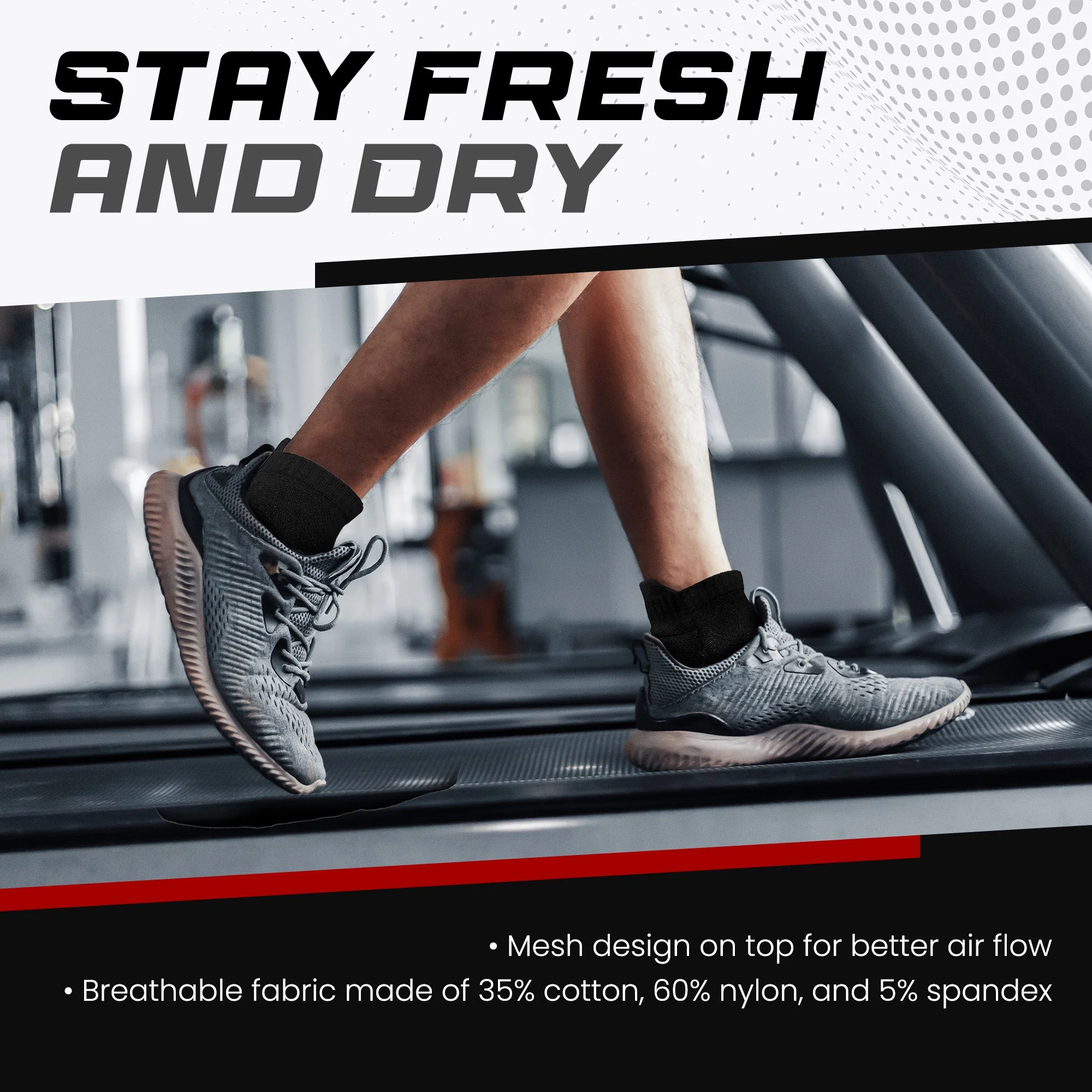 Open Looks Low Cut Sports Socks - 2 Pack (Black) - Image 3