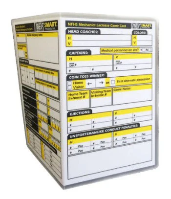 Ref Smart Rewritable NFHS Lacrosse Information Card - Image 2