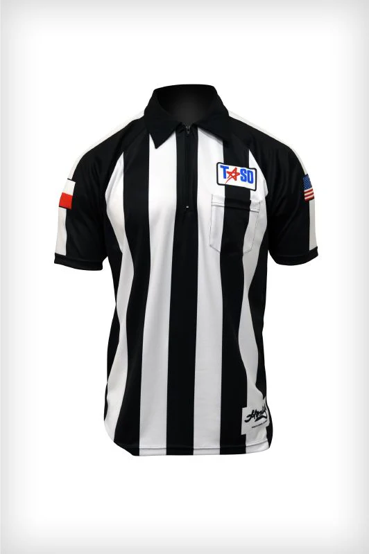 TASO 2.25" Short Sleeve Bi-Flex Football shirt w/ placket and position letter.
