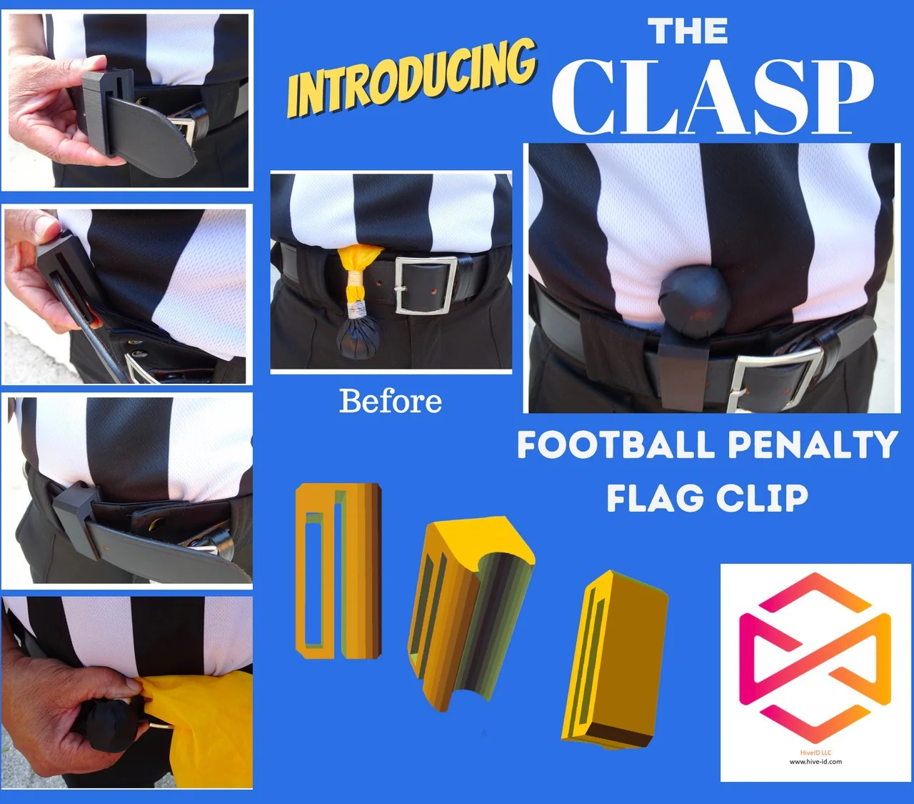 The Clasp - Football Penalty Flag Belt Clip - Image 3